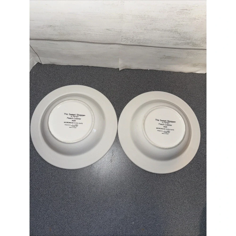 the‎ sweet shoppe by sango Sue Zipkin Bowls  Lot Of 2 Peach Cobbler